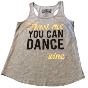 Trust Me You Can Dance Wine Novelty Racerback Tank Top Humor Funny Alcohol Sz M